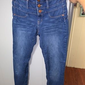High waist skinny jeans